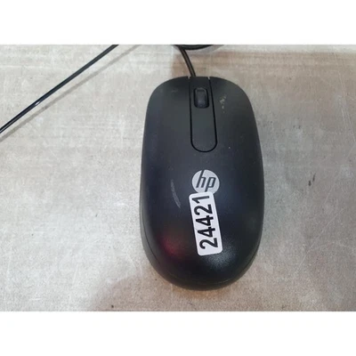 HP SM-2022 Optical Mouse Black Wired USB 2-Buttons Scroll Wheel for Desktop PC - Image 1 of 4