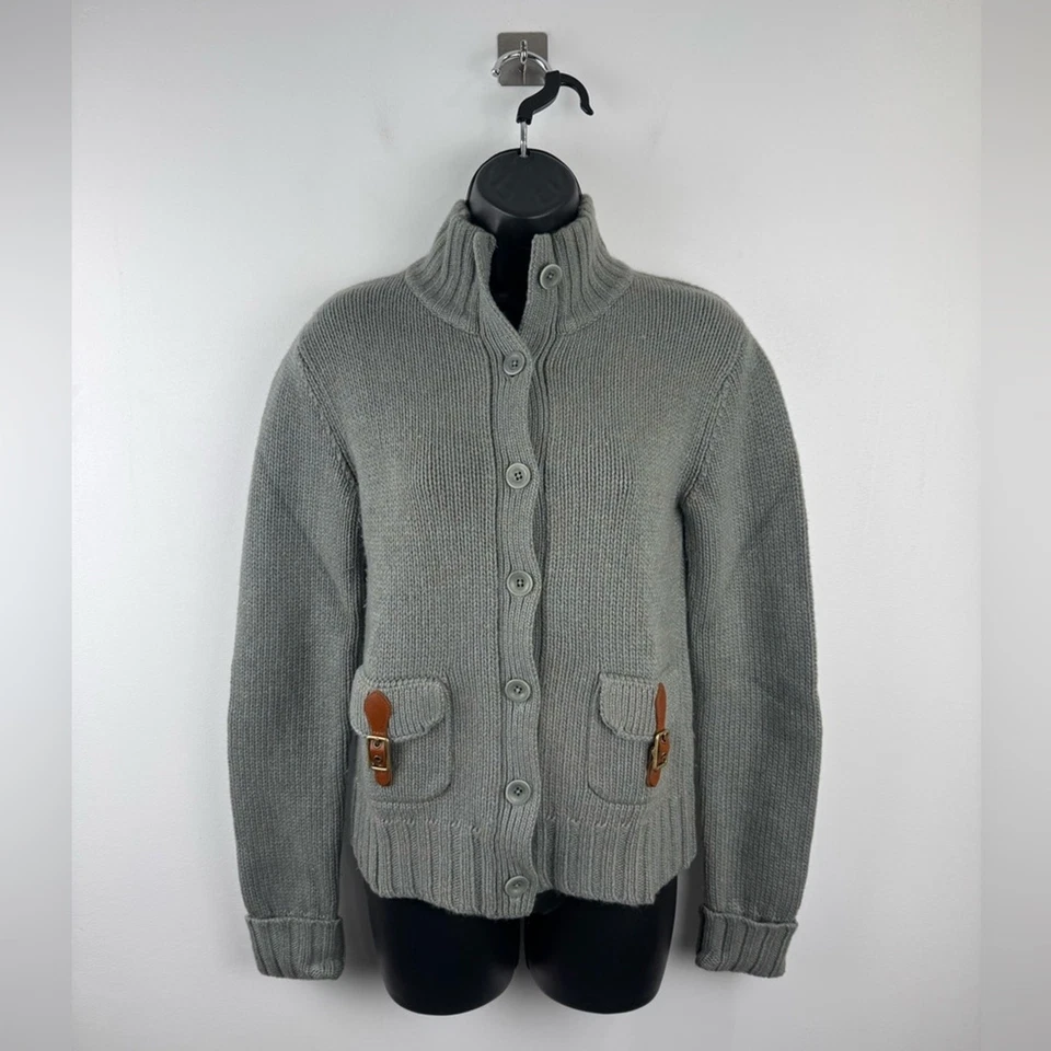 Cárdigan suéter Ralph Lauren para mujer mezcla de lana de cachemir con bolsillo talla grande Foto 1 de 4