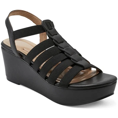 Sandalias informales Easy Spirit Avinna con plataforma de cuña $89 - talla 10 de EE. UU. - negras - 1314 Foto 1 de 4