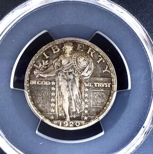 1920 s Standing Liberty Quarter 25c - Nice PCGS XF45 U.S. Coin: Silver 25C - Picture 1 of 4