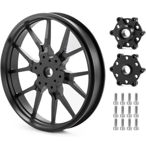 Aluminum 7075 Front Wheel Stormwheel Design For LOSI 1:4 Promoto-MX (Black) - Picture 1 of 4