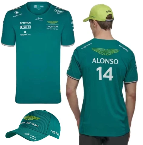 Fernando Alonso T Shirt Aston Martin 2023 T Shirt AMF1 Mens Cover