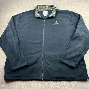 Ducks Unlimited Jacket Men 3XL Black Fleece Windbreaker Hiking Outdoor Full Zip - Picture 1 of 13
