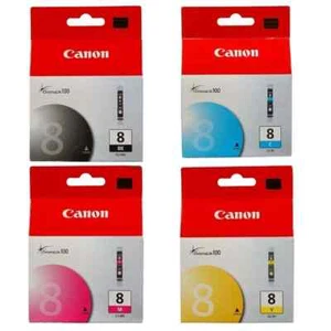 Original Canon CLI-8 Ink Cartridges Set for Pixus Pro 9000 Pixma iP7500 No Box - Picture 1 of 1