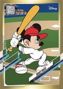Disney Collect Topps - Batter Up! - Mickey Blue & Gold tilt - 2 Digital Cards - Picture 1 of 2