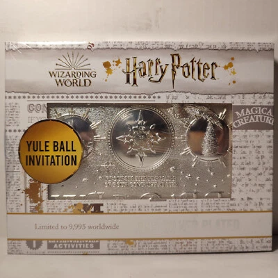 Figura de boleto de bola de Navidad réplica enchapada en plata .999 de Harry Potter edición limitada Foto 1 de 4