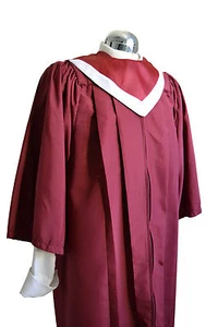 Choir Robe Zip Front Gown + Divinity Square Stole Ladies Mens Adult Burgundy - Picture 1 of 10