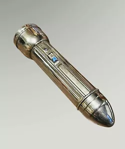 -VINTAGE- USA Made ribbed stainless steel flashlight - Picture 1 of 7