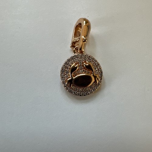 Ciondolo Ciondolo Zodiaco Argento Sterling 925 Firmato Michael Kors Cristalli