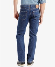 Levi's Men's 505 Regular-Fit Non-Stretch Jeans 38 x 30 Extra Thigh Straight Fit