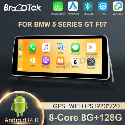 Android 14 Autoradio 12.3" 8-Kern 8+128GB Carplay GPS Navi Für BMW 5er F07 NBT - Bild 1 von 4