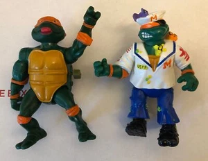 Vintage TMNT Michaelangelo Action Figures Lot Of 2 - Picture 1 of 9