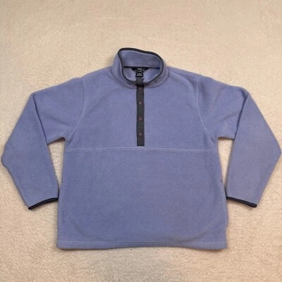 LL Bean Polartec polar cuarto a presión para mujer talla pequeña púrpura lavanda Foto 1 de 4