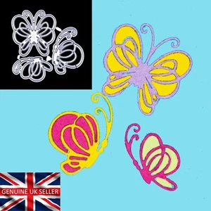 3 Metall Stanzformen, Deko Schmetterlinge, Kartenherstellung, Scrapbooking B1 - Bild 1 von 5