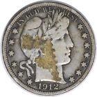 1912-S Friseur Silber halber Dollar sehr guter Zustand nicht zertifiziert #233