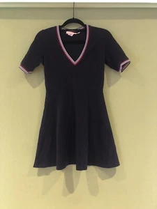Tennis Style Dress By H&M Size S V Neck Good Stretch Navy, Red N White Stripe - Picture 1 of 3