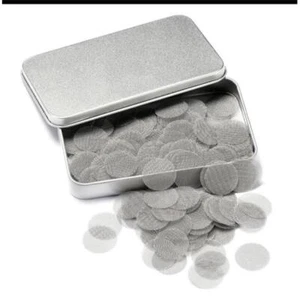 200 Pantallas de Pipa Acero Inoxidable Metal Pipa para Fumar Tabaco Filtros 3/4 pulgadas y Caja - Imagen 1 de 2