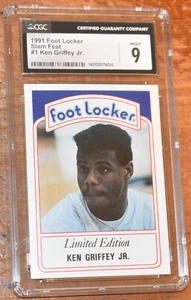1991 Foot Locker Slam Fest #1 Ken Griffey Jr. - Mariners HOF - CGC 9 Mint - Picture 1 of 2