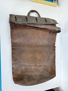 Bargeld Leder Verschluss Tasche Bank Antik Vintage - Bild 1 von 12