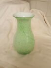 Beautiful Green White Blown Glass Vase 8 inches high (Margie's Garden?)