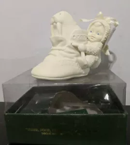 Snowbabies "Three Four Room for One More" Porcelain Bisque Christmas Ornament - Picture 1 of 6