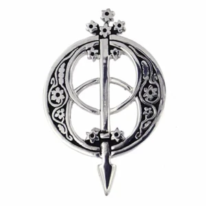 St Justin Pewter Brooch Chalice Well - Picture 1 of 3