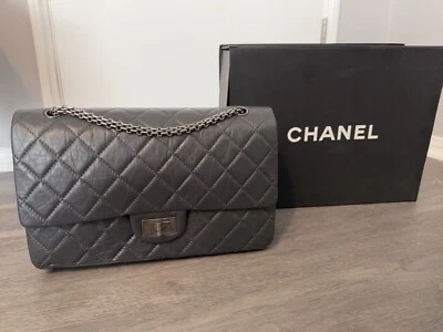 CHANEL Gray Quilted Leather Reissue 2.55 Classic 227 Flap Bag- never used - Image 1 of 4