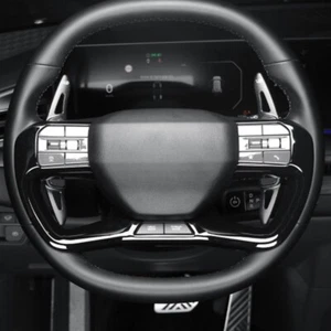 Gloss Black Inner Steering Wheel Frame Trim Cover Protect for Kia EV5 2024 2025 - Picture 1 of 6
