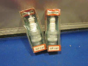 VINTAGE  NOS CHAMPION SPARK PLUGS UF-14Y Qty. 2 MADE IN USA  - Picture 1 of 4