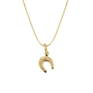Collana in oro giallo 18 Kt 750/1000 con pendente a forma di ferro di cavallo un - Imagen 1 de 3