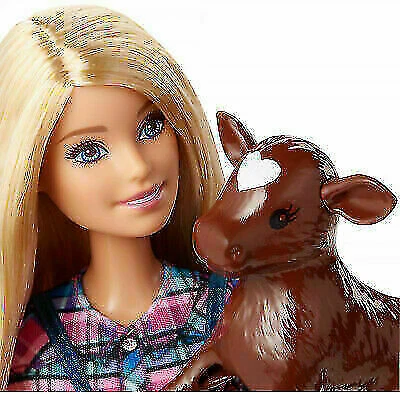 Mattel FRM18 Barbie Farmer Doll and Tractor Playset - Multi-Colored