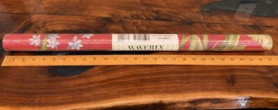 Papel Pintado Waverly 5507453 Floral Rojo Mariposa Doble Rollo 27"x9 yardas 60,75 pies cuadrados Foto 1 de 4