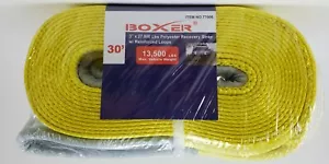Boxer 3” x 30’ 27000 lbs Polyester Recovery Strap w/ Reinforced Loops, 77006 - Picture 1 of 3