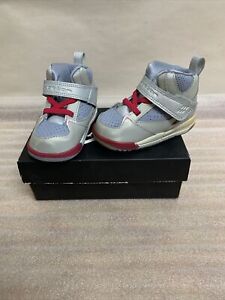 Jordan Flight 45 High (TD) Shoes Platinum/ Pink- Grey 599903-009 Toddler 4.5c
