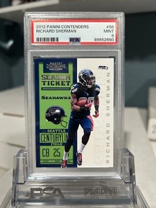 2012 Contenders Richard Sherman RC Season Ticket Card #86 PSA 9 MINT Rookie - Bild 1 von 2
