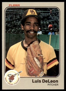 1983 FLEER LUIS DELEON . SAN DIEGO PADRES #355
