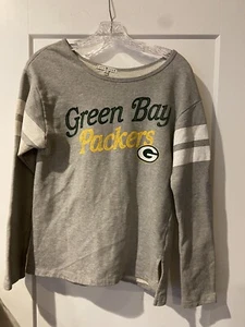 Junk Food Womens NFL Green Bay Packers Low Hem Sweatshirt Nwot - Picture 1 of 3