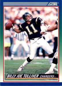 1990 Score Billy Joe Tolliver Football Cards #89