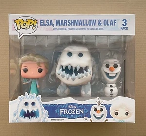 Paquete de 3 Funko Pop Disney Frozen Elsa, Malvavisco y Olaf (desgaste en caja) + Protector - Imagen 1 de 6