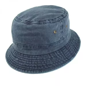 Sombrero con cubo de algodón Village Hat Shop VHS - azul marino - Imagen 1 de 2