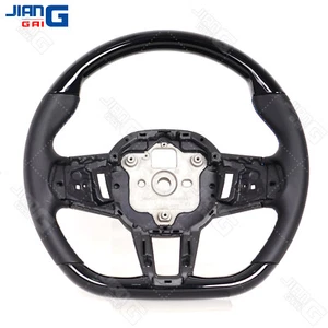 Piano Black Smooth Leather Steering Wheel Fit BWM G70 7 Series I7 2023-2024 - Picture 1 of 10