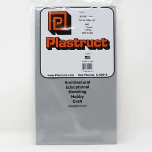 Juego de láminas de plástico ABS Plastruct 91005 gris 0,060" 12x7 suministros de construcción para arañazos - Imagen 1 de 2