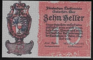 Liechtenstein 10 Heller 1920 Unc - Picture 1 of 1