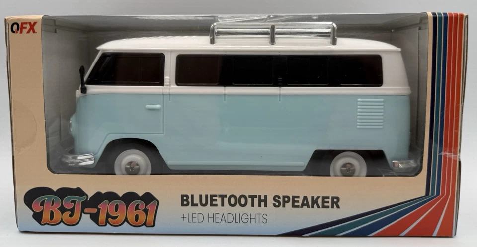 BJ-1961 Volkswagen Type Van Bluetooth Speaker LED Headlights Wireless FM QFX - Image 1 of 4