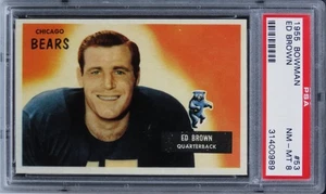 1955 Bowman Ed Brown ROOKIE RC #53 PSA 8 NM-MT - Picture 1 of 2