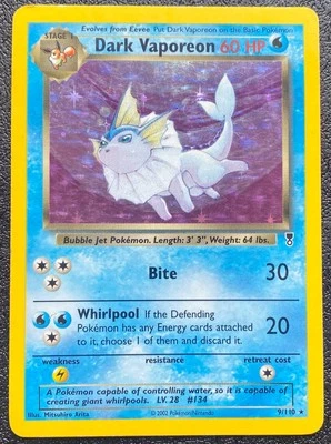 Dark Vaporeon 9/110 - Legendary Collection (2002) Vintage Holo Rare - MP - Image 1 of 4