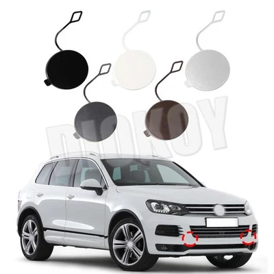 Para-choque dianteiro reboque gancho orifício tampa para os olhos para Volkswagen Touareg 2011-2014 - Imagem 1 de 4