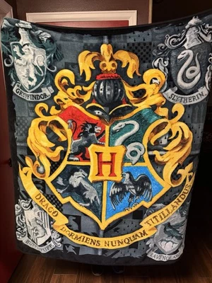Manta polar Harry Potter Hogwarts Slytherin Hufflepuff Gryffindor Ravenclaw Foto 1 de 4