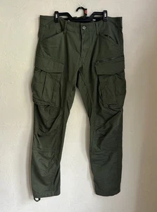 Pantaloni cargo G Star Raw Rovic zip 3D dritti conici 38x34 verde scuro militari - Foto 1 di 9