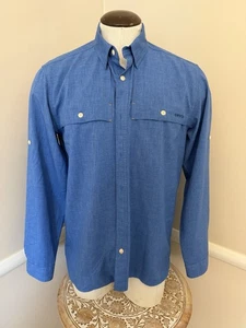 Orvis Blue Vented Fishing Shirt Long Sleeve Medium - Picture 1 of 7